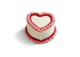 Blush Frill Heart Cake