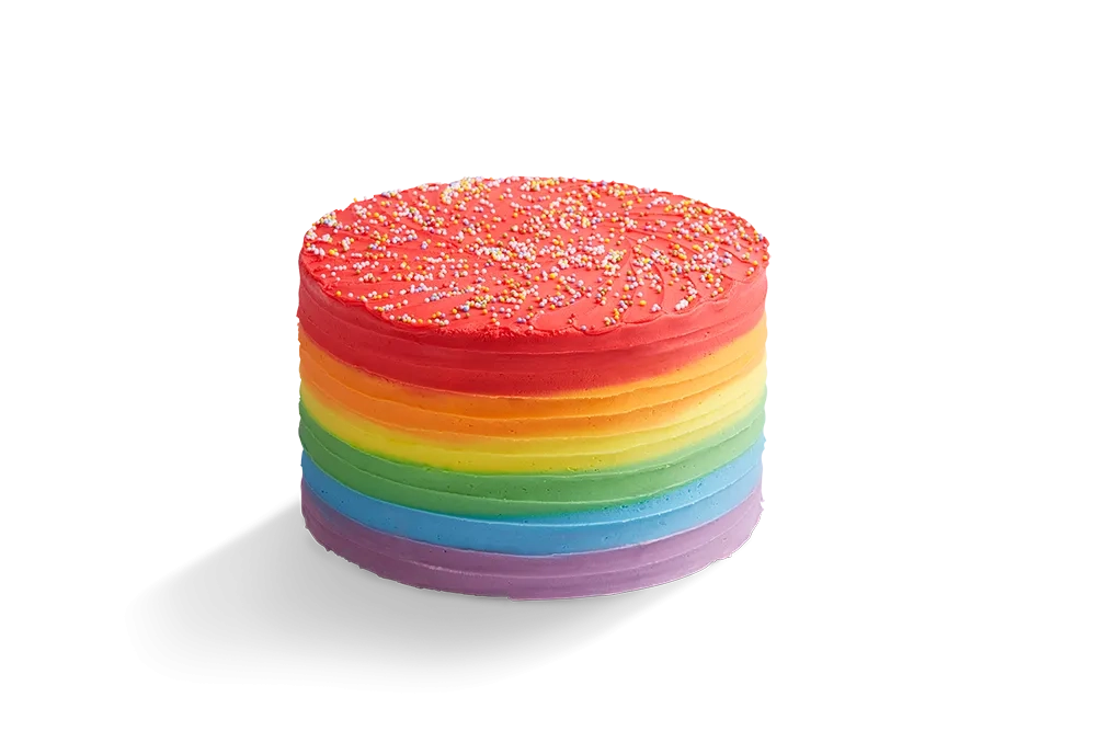 Rainbow Frosting Cake